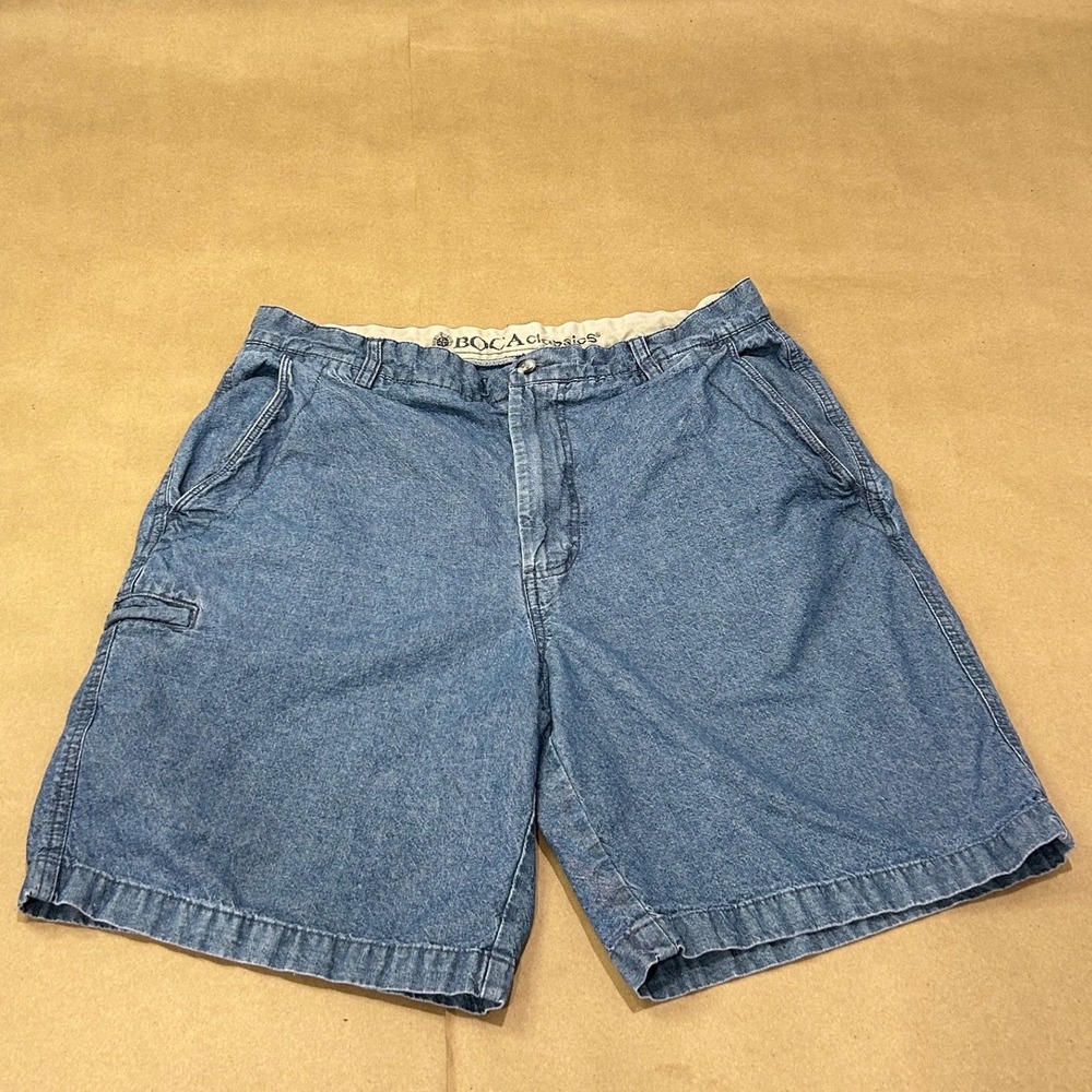 Boca Classics Blue Denim Shorts Mens 34